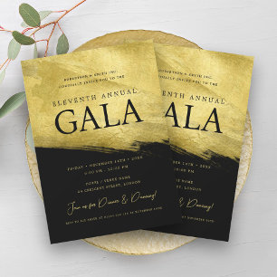 Elegante GALA Company Business Gold Schwarz Einladung