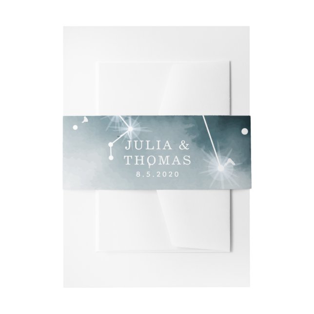 Elegante Galaxy Stars Hochzeit Einladungsbanderole (Vorderseite Beispiel)