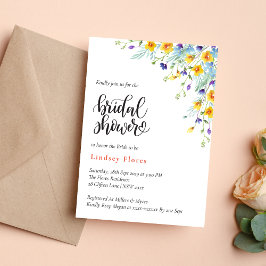 Elegante Garden Blume Brautparty Einladung