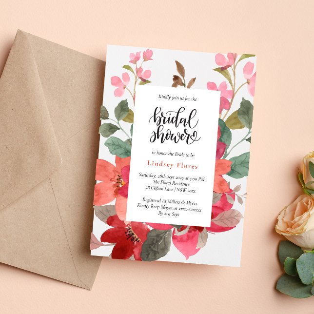 Elegante Garden Blume Brautparty Einladung (Von Creator hochgeladen)