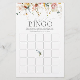 Elegante Garden Blume Bridal Bingo Game