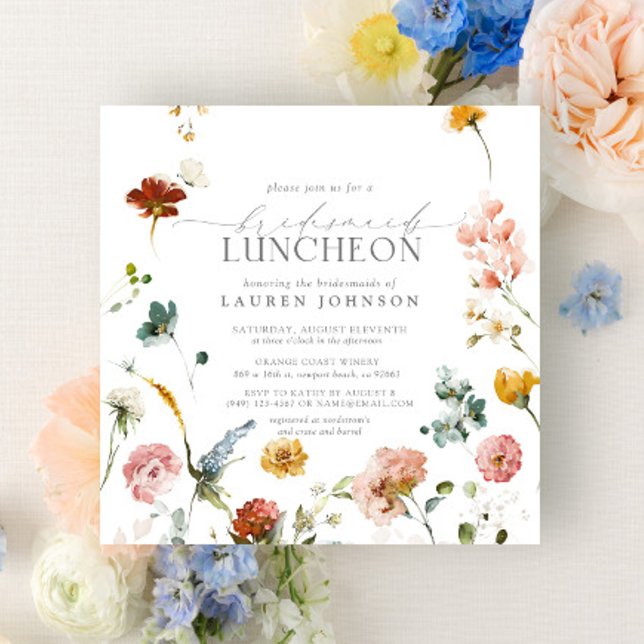Elegante Garden Blume Frische Pasta machen Einladung (Von Creator hochgeladen)