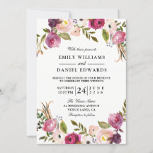 Elegante Garden Floral Wedding Einladung