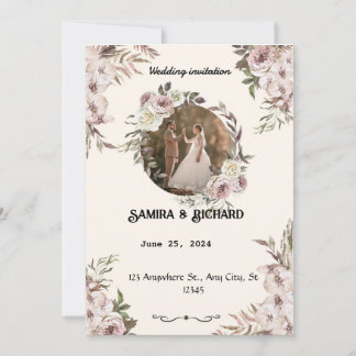 Elegante Garden Wedding Einladung