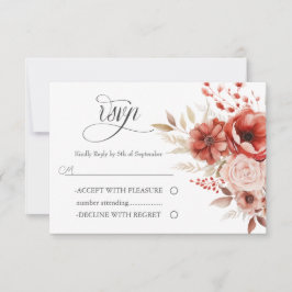 Elegante Garden Wedding RSVP Karte