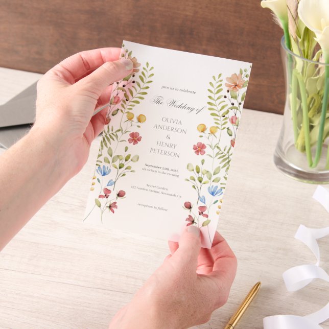 Elegante Garden Wildblumen Hochzeit der Blumen (Handgehalten)