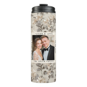 Elegante Gardenien funkeln bei eleganter Hochzeit Thermosbecher