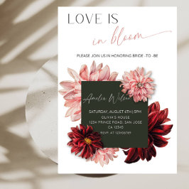 Elegante Garten-Hochzeitsdusche-Party mit Blumen Einladung