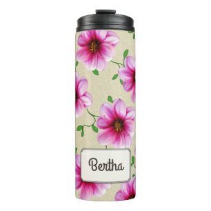 Elegante Garten-Rosa-Blume botanisch irgendein Thermosbecher