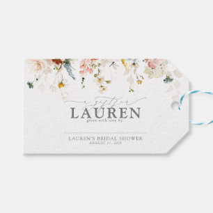 Elegante Gartenblumen Brautparty ohne Verpackung Geschenkanhänger