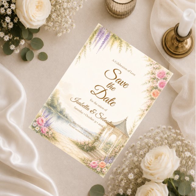 Elegante Gartenhochzeit Save The Date (Von Creator hochgeladen)