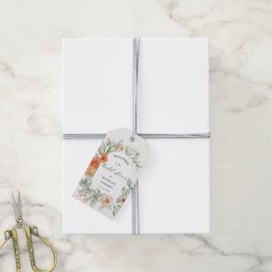 Elegante Gartenparty - Florale Brautparty Geschenkanhänger