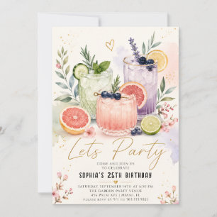 Elegante Gartenparty-Getränk-Einladung für Frauen Einladung
