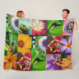 Elegante Gartenpflanze Blume & Kreaturen Fleecedecke