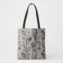 Elegante Gartenträumerei Schwarze Blumensilhouette