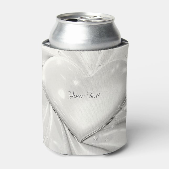 Elegante Gastgeschenk Hochzeit mit weißem Cremerhe Dosenkühler (Kanne Vorderseite)