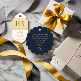 Elegante Gastgeschenk Hochzeit-Tags für Navy Blue  Geschenkanhänger