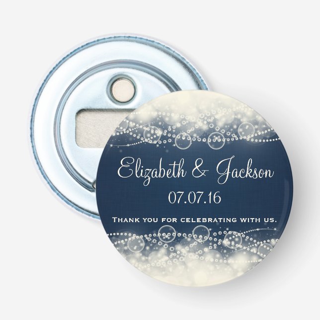 Elegante Gastgeschenk Hochzeit von Spitzen und Per Flaschenöffner (Vorderseite)