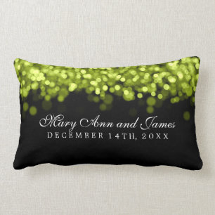 Elegante Gastgeschenk Hochzeits-grüne Lichter Lendenkissen