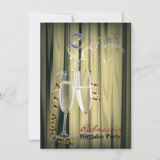 elegante gatsby Brüllenzwanziger jahre Einladung (Vorderseite)