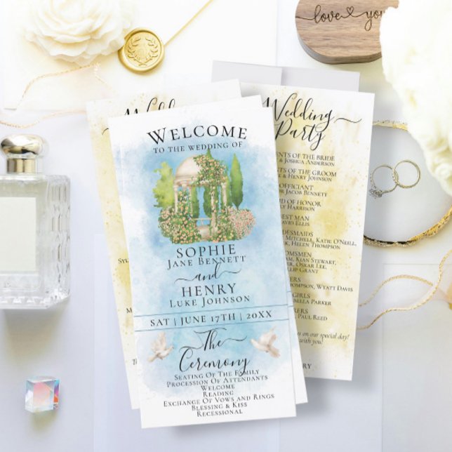 Elegante Gazebo-Blume taucht Luxury Wedding Progra (Von Creator hochgeladen)