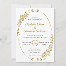 Elegante, Geblüht goldfarbene Hochzeit