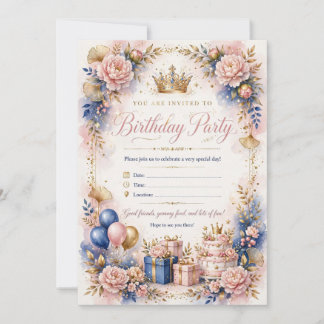 Elegante Geburtstagseinladung 🎂 Einladung