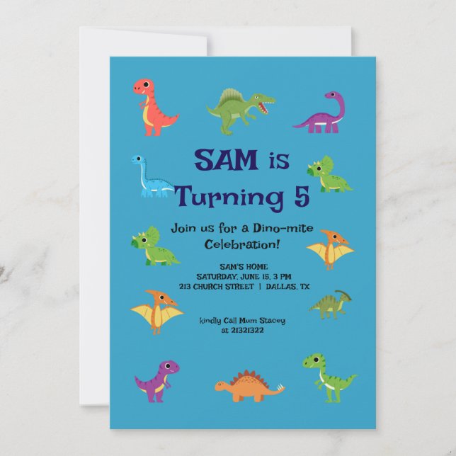 Elegante Geburtstagskarte Einladung (Vorderseite)