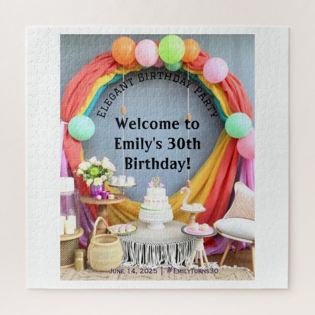 Elegante Geburtstagsparty Willkommen (Vertikal)