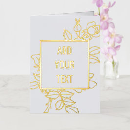 Elegante, geflochtene Folienkarte für das Blumende