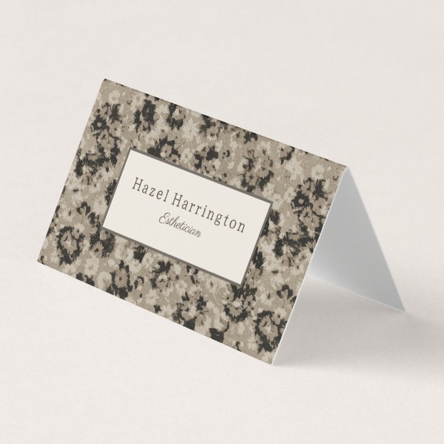 Elegante geklappte Visitenkarte Moderne Abstrakt Visitenkarten (Vorderseite)