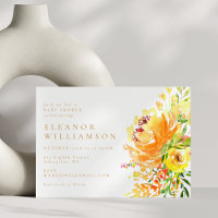 Elegante gelbe Aquarellblütendusche