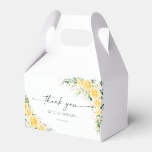 Elegante gelbe Blumen-Geschenkbox für Baby-Party Geschenkschachtel