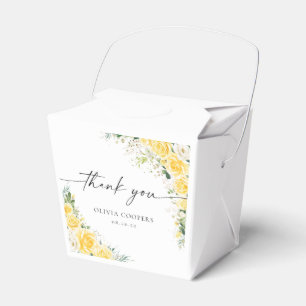 Elegante gelbe Blumen-Geschenkbox für Baby-Party Geschenkschachtel
