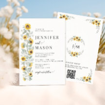 Elegante Gelbe Blumen Sonnenblumen Hochzeit