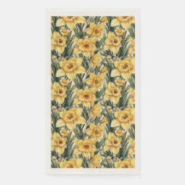 Elegante, gelbe, daffodische Osterfarben Blume Serviette