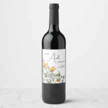 Elegante gelbe lila Wildblumen-Hochzeit