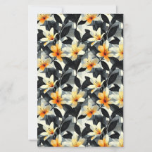 Elegante gelbe Lilienblumen Scrapbook Papier
