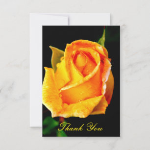 Elegante gelbe Rose Dankeskarte