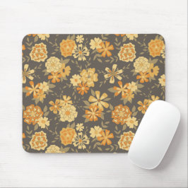 Elegante Gelborange Blume Botanisch Mousepad