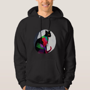 Elegante gemalte Katze Hoodie