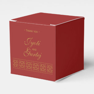 Elegante Gemusterte indische Hochzeit Geschenkschachtel