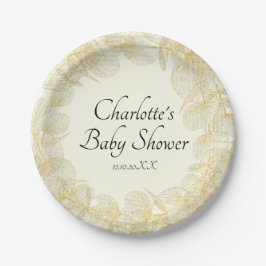 Elegante Gender Neutral Baby Dusche 1,5 cm Pappteller