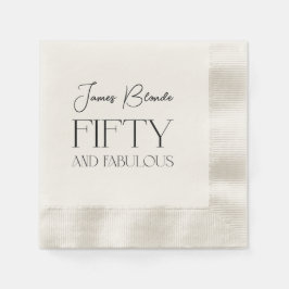 Elegante Gentlemen's Fiftieth Birthday Party Serviette