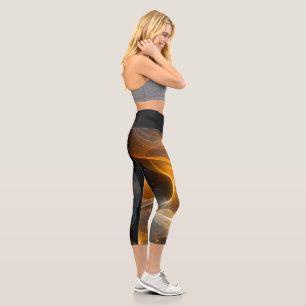 Elegante Geo Yoga Capri Leggings! 🪐 ✨ Leggings