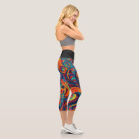 Elegante Geo Yoga Capri Leggings! 🪐 ✨