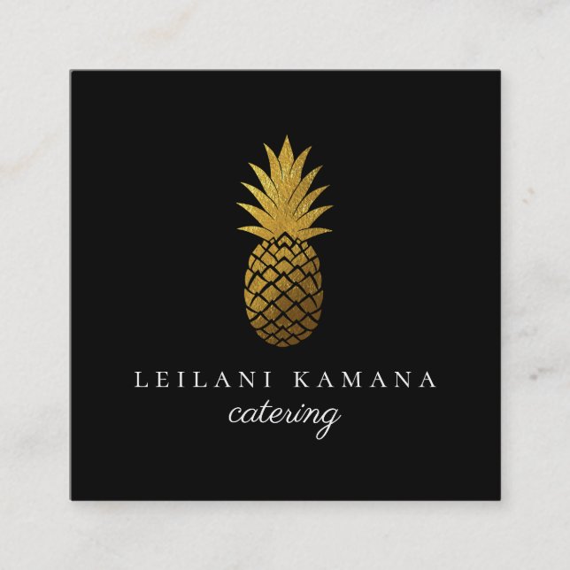 Elegante Geometrie der Ananas Quadratische Visitenkarte (Vorderseite)