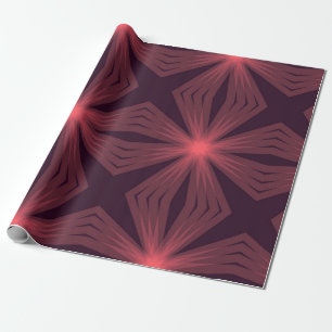 Elegante geometrische Blume im Retrostil Geschenkpapier