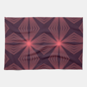 Elegante geometrische Blume im Retrostil Geschirrtuch