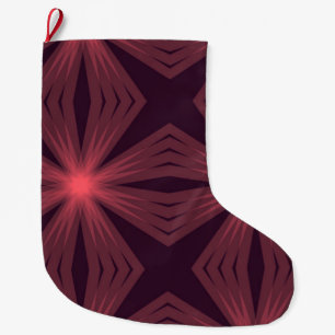 Elegante geometrische Blume im Retrostil Großer Weihnachtsstrumpf